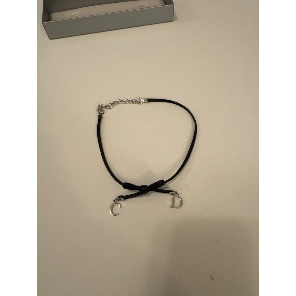 Vintage Christian Dior Black Bow Choker Necklace